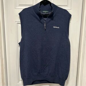 FAIRWAY & GREENE 1/4 Zip 100% Italian Merino Wool Golf Vest, Isleworth Club, XL